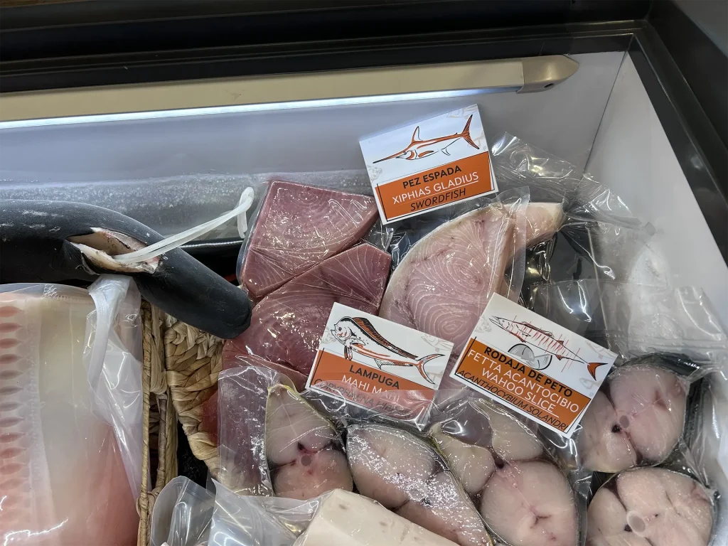 Rodajas de pescado congelado